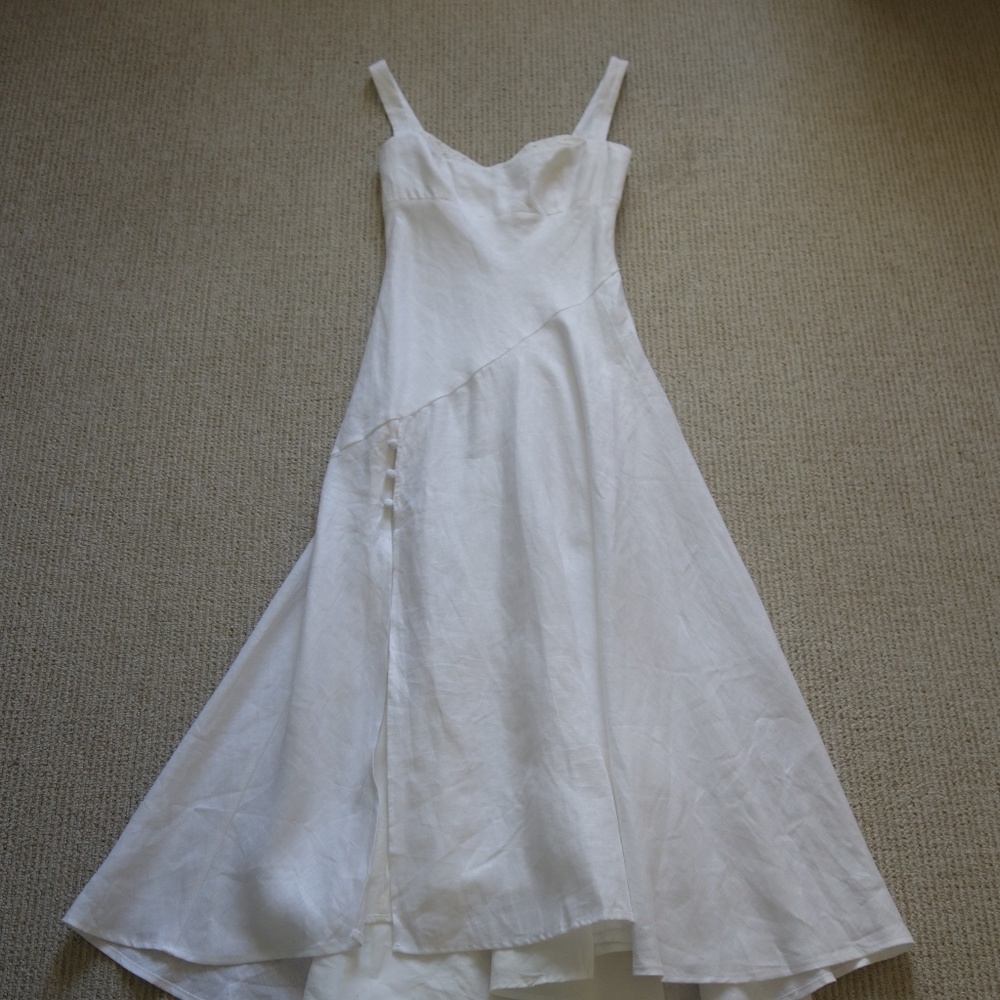 Reformation Bekki Linen Dress - White - Picture 2 of 12